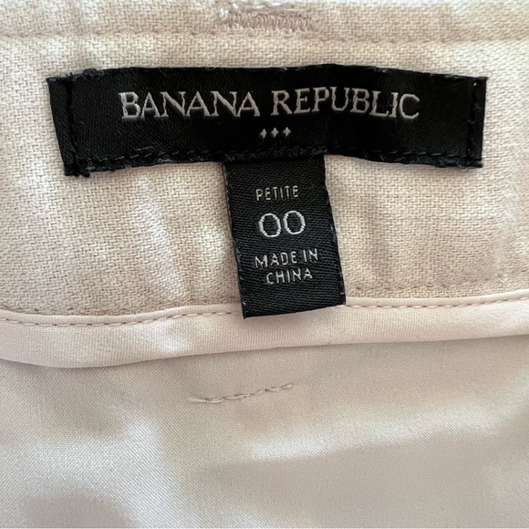 Banana republic front button linen midi skirt size 00 petite - Picture 7 of 8